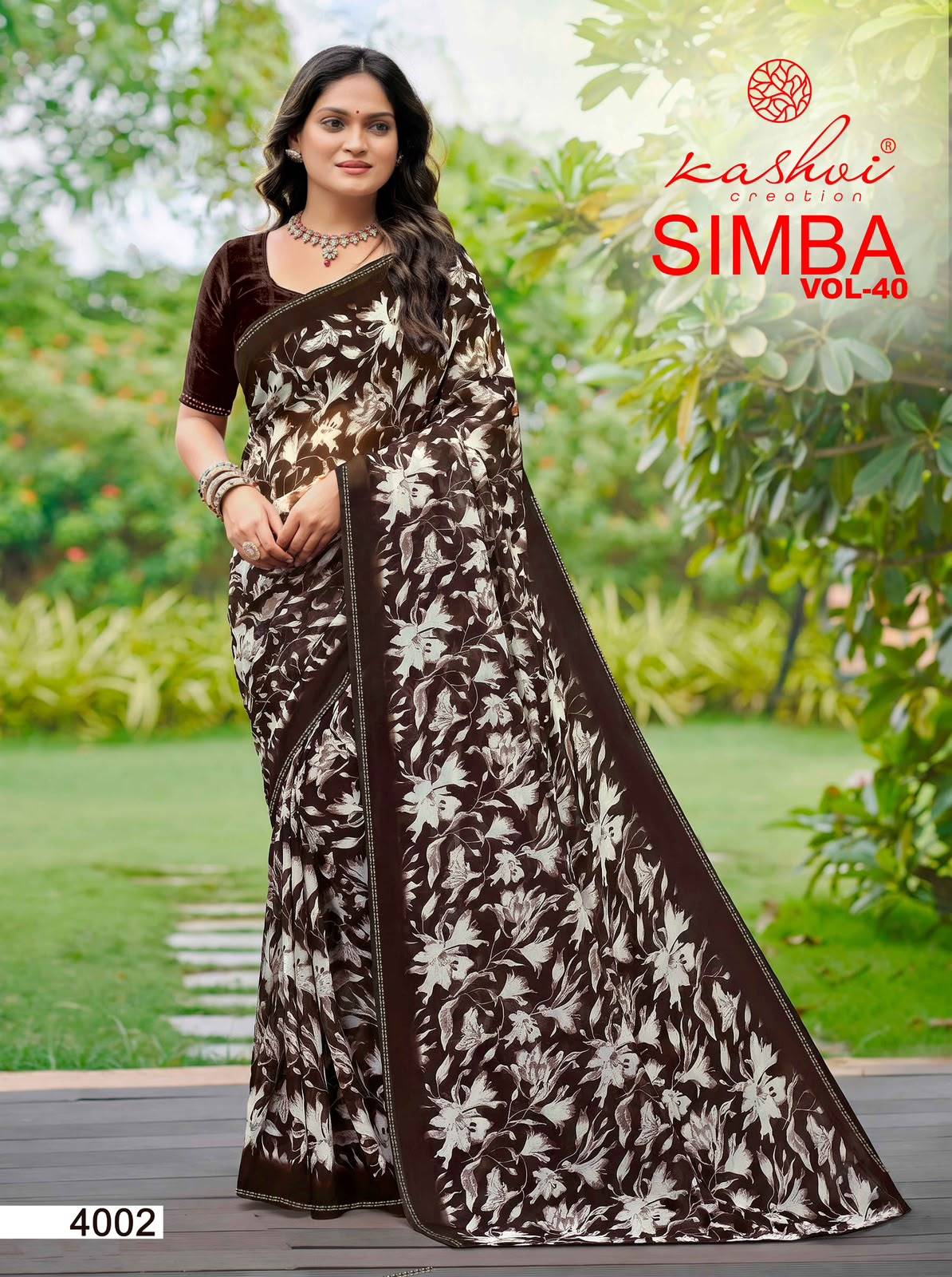 SIMBA VOL 40 BY KASHVI CREATION 4001 To 4008 Series Indian Traditional Wear GEORGETTE sarees At Wholesale Price